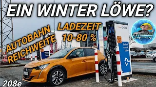 Peugeot 208 Elektroauto Test Winterreichweite Ladezeit 10-80 % Verbrauch #elektroauto #peugeot