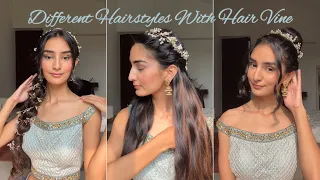 How To Do Hairstyles With Hair Vine Accessory | Hairstyles With Hair Vine | Hair Extensions #shorts