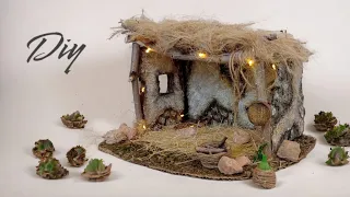 💕MAKE this INCREDIBLE Christmas CRIB with Cardboard and recycled materials!!