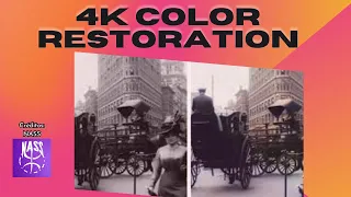 New York City 1927 in color  Street Life 60fps  Remastered w sound design added720P HD