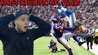 SOCCER FAN reacts to MOST ATHLETIC NFL PLAYS OF ALL TIME