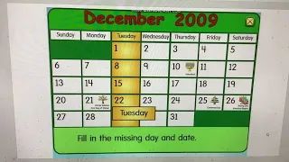 Brandon’s December 2009 Calendar