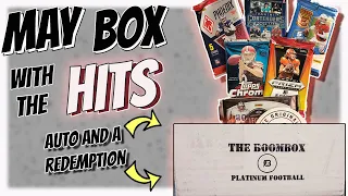 Auto & Redemption Pull from The Original Boombox Platinum Football Subscription Box May 2022 Edition