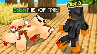 POKŁÓCIŁEM SIĘ z BOBO 😡😡😡 i ZROBIŁEM TO… na JEDNYM BLOKU w Minecraft!