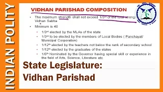 State Legislative Council / Vidhan Parishad : Indian Polity | SSC CGL | by TVA