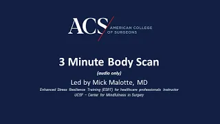 Body Scan with Mick Malotte, MD - Three Minutes | Surgeon Well Being | ACS