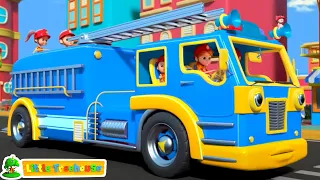 Wheels on the Firetruck - Fire Brigade + More Vehicles Songs for Children