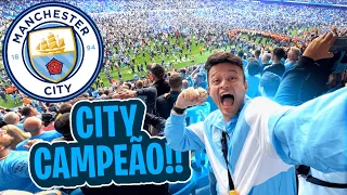 MANCHESTER CITY CAMPEÃO DA PREMIER LEAGUE E EU TAVA LÁ!! ( Man City 3-2 Aston Villa )
