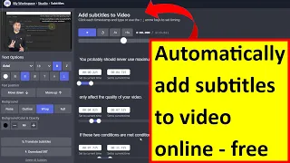 Automatically add subtitles to video online free without watermark