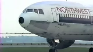 Northwest Orient DC-10 Takeoff DTW - Live ATC