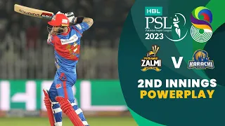 2nd Innings Powerplay | Peshawar Zalmi vs Karachi Kings | Match 17 | HBL PSL 8 | MI2T