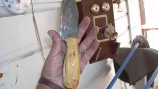 Native American  sheath and survival knife  forged by me
