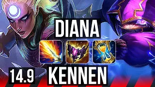 DIANA vs KENNEN (TOP) | Quadra, 43k DMG | BR Diamond | 14.9