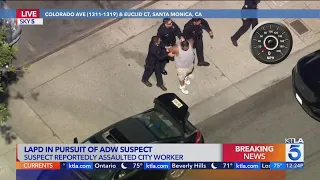 Assault suspect in custody after West L.A. chase