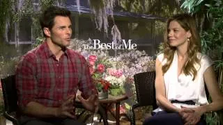 The Best of Me: Michelle Monaghan & James Marsden Official Movie Interview | ScreenSlam