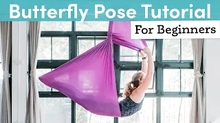 Aerial Yoga Pose for Beginners | Butterfly Pose