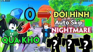 Thử Thách Săn Sale 0 Gems Lên Đội Hình Auto Skip Được NIGHTMARE Dưới 16 Phút | Toilet Tower Defense