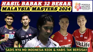 Pulang Kampung!! Hasil Semua Sektor 32 Besar Badminton Malaysia Masters 2024 Hari Ini