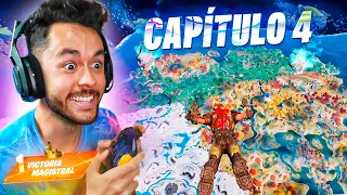 MI PRIMERA PARTIDA Y VICTORIA EN EL NUEVO MAPA CAPÍTULO 4 DE FORTNITE! - TheGrefg