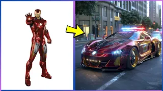 AVENGERS As Police Car VENGERS 🔥 All Characters ( MARVEL & DC ) 2024