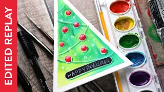 🔴 EDITED REPLAY - Holiday Card Series 2021 - Day 23 - The Green "Pizza" Tree