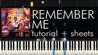 Coco - Remember Me (Lullaby) - Piano Tutorial + Sheets