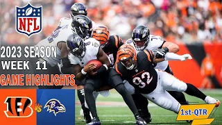 Bengals vs. Ravens 11/16/23 GAME HIGHLIGHTS Week 11 | NFL Highlights Today