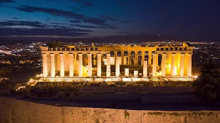 Athens Acropolis | Drone By Night | 4k Drone Travel Video