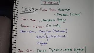 DAY 3 || SBI/IBPS- PO/CLERK, TO-DO List, 25 DAYS STRATEGY FOR BANK EXAMs