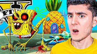 NUNCA VISITES la CASA de BOB ESPONJA en GTA 5! 🧽🏠