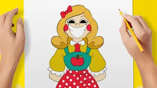 How to draw miss delight smiling critters I Poppy Playtime