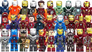 All Iron Man Suits Mark 1 - 85 Iron Man 1 to Avengers Endgame Tony Stark Unofficial Lego Minifigures