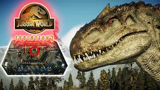 How to build an INDOMINUS REX HIGH SECURITY PADDOCK | Jurassic World Evolution 2 Exhibit tips #5