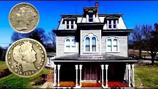 Metal Detecting a GIANT Victorian Mansion! We Found Lost Treasure Including Old and Silver Coins!