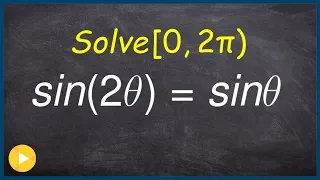 Solve a trigonometric equation using the double angle formulas