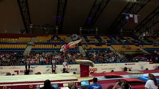 AKHAIMOVA Liliia (RUS) - 2018 Artistic Worlds, Doha (QAT) - Qualifications Vault 1