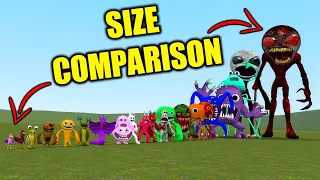 SIZE COMPARISON ALL GARTEN OF BANBAN FAMILY In Garry's Mod!