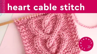 Cable Heart Knitting Pattern by Studio Knit