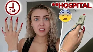 I Wore EXTREMELY Long Acrylic Nails For 24 Hours! *HOSPITAL*