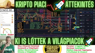 Bitcoin Hírek (869) - Kripto Piaci Áttekintés - Ki is Lőttek a VilágPiacok 🧐🚀🤑