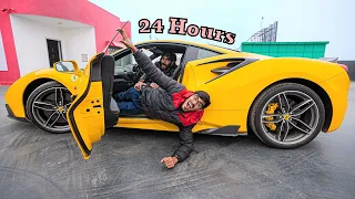 24 Hours in a Supercar Challenge- Ferrari | अब 24 घंटे इस से बाहर नहीं आ सकते | Can I Survive?