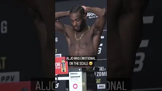 Aljamain Sterling's emotional UFC 273 weigh-in  🥺 #shorts
