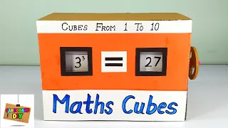 Maths Cubes Working Model For School Exhibition | maths project | maths model | maths day projects |