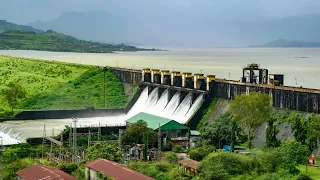 Mini Dam Construction With Six Gates Water Discharge m3/sec