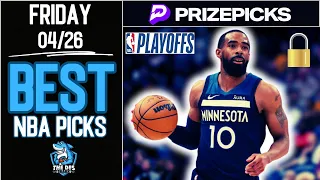 NBA PRIZEPICKS TODAY | 5 BEST PROP PICKS |FRIDAY| 04/26/2024 | BEST PROPS | NBA | NBA PLAYOFFS