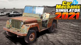 Новое DLC Jeep | RAM - Реставрация Jeep Willys Civilian - Car Mechanic Simulator 2021 #212