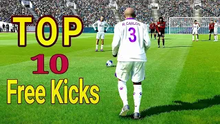 TOP 10 FREE KICK GOALS ● eFootball PES 2021