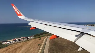 Easyjet Airbus A320 landing in BDS