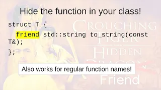 Lightning Talk: Crouching Dragon, Hidden Friend: What is C++ idiom Hidden Friend? - Peter Bindels