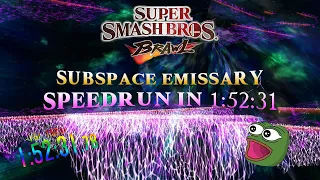 [World Record] Super Smash Bros. Brawl - Subspace Emissary Any% Speedrun in 1:52:31